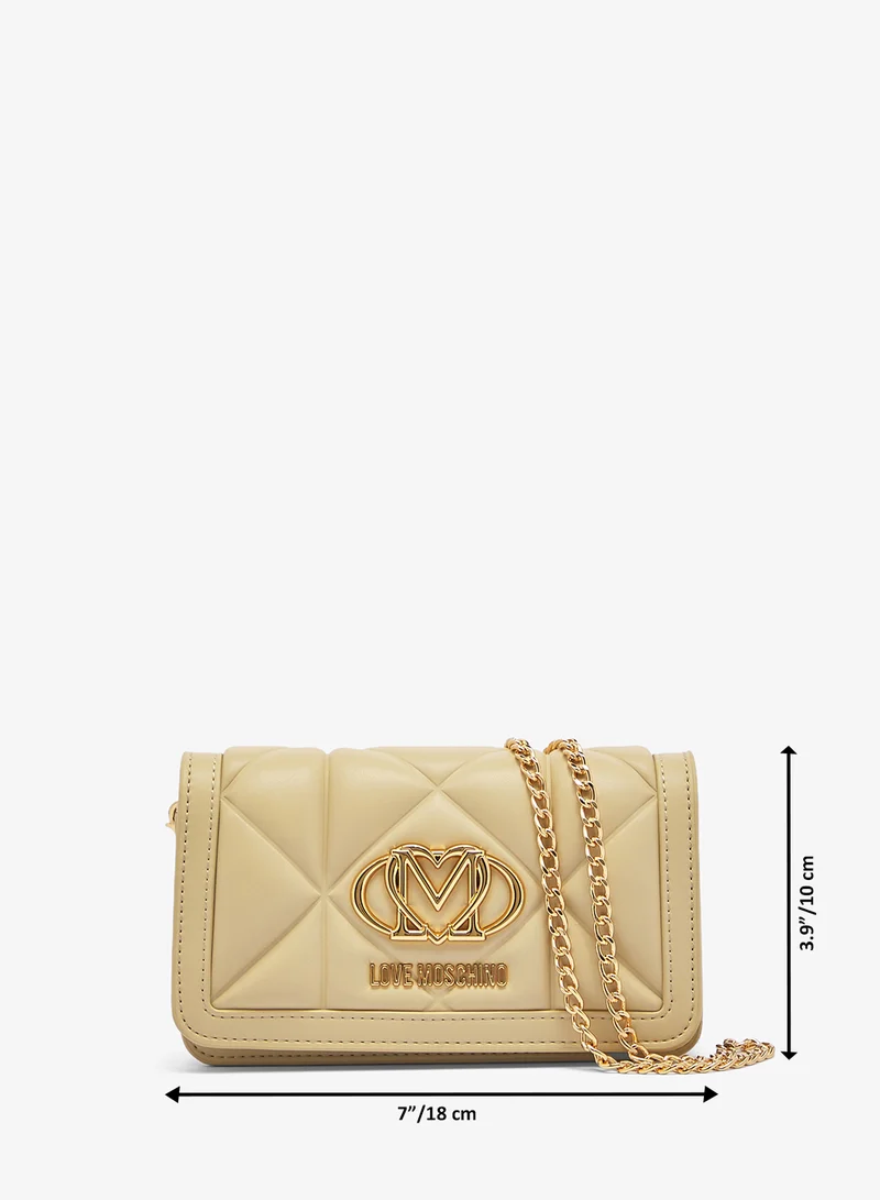Love Moschino  Embossed Q PU Crossbody Bag for Women | Best Price UAE